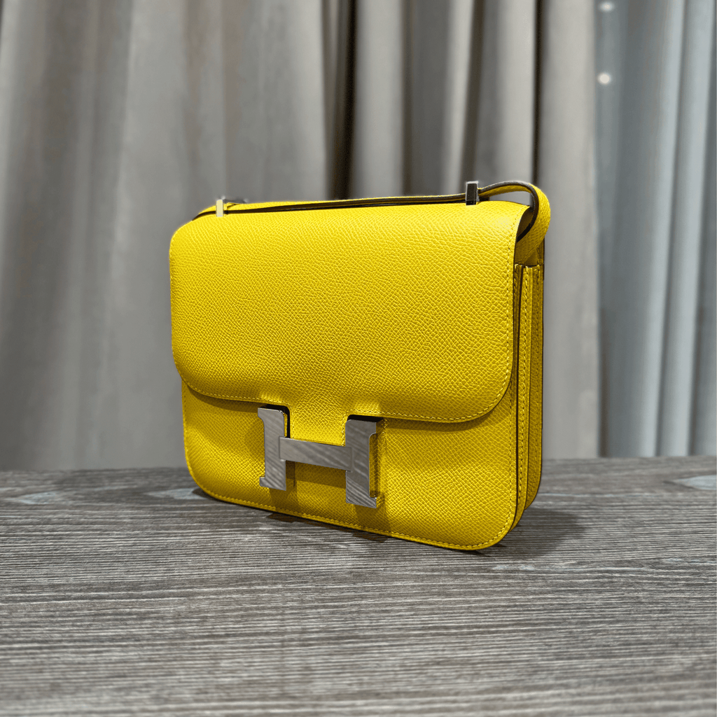 Hermès Cumin Constance 18 Mini Mirror Epsom Palladium Hardware