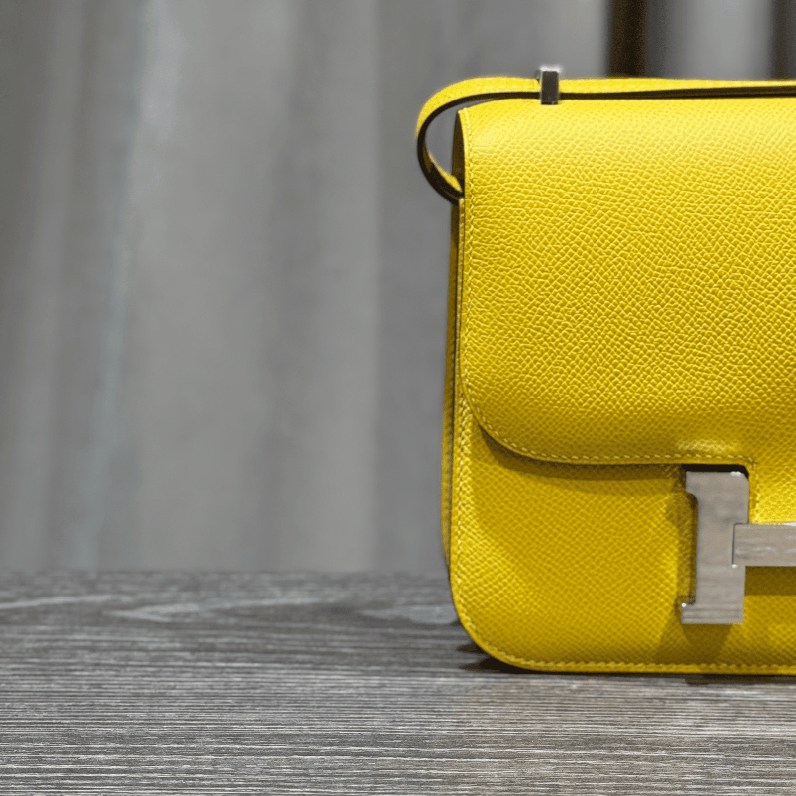 Hermès Cumin Constance 18 Mini Mirror Epsom Palladium Hardware