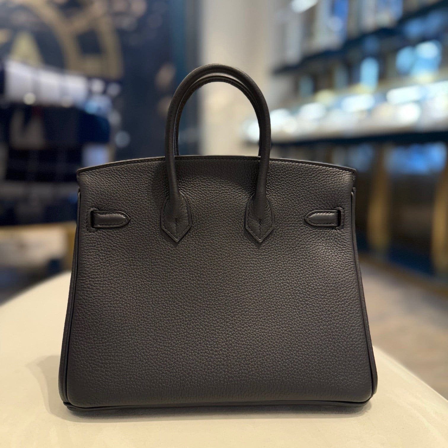 Hermès Noir Birkin 25 Togo Gold Hardware