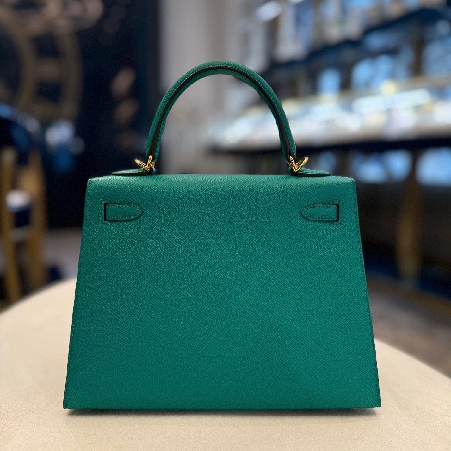 Hermes Vert Jade Kelly 25 Sellier Epsom Gold Hardware