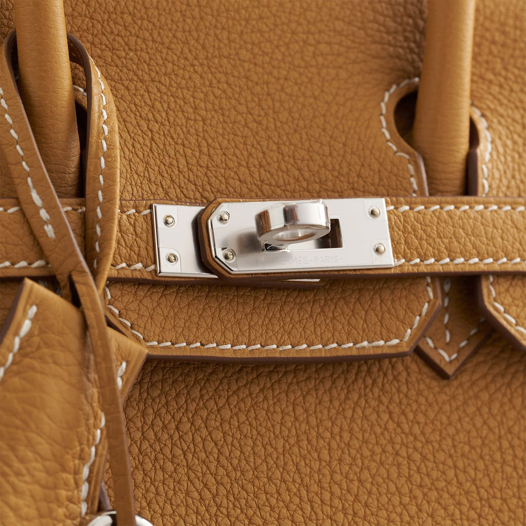 Hermès Birkin 25 Togo Natural Sable Palladium Hardware