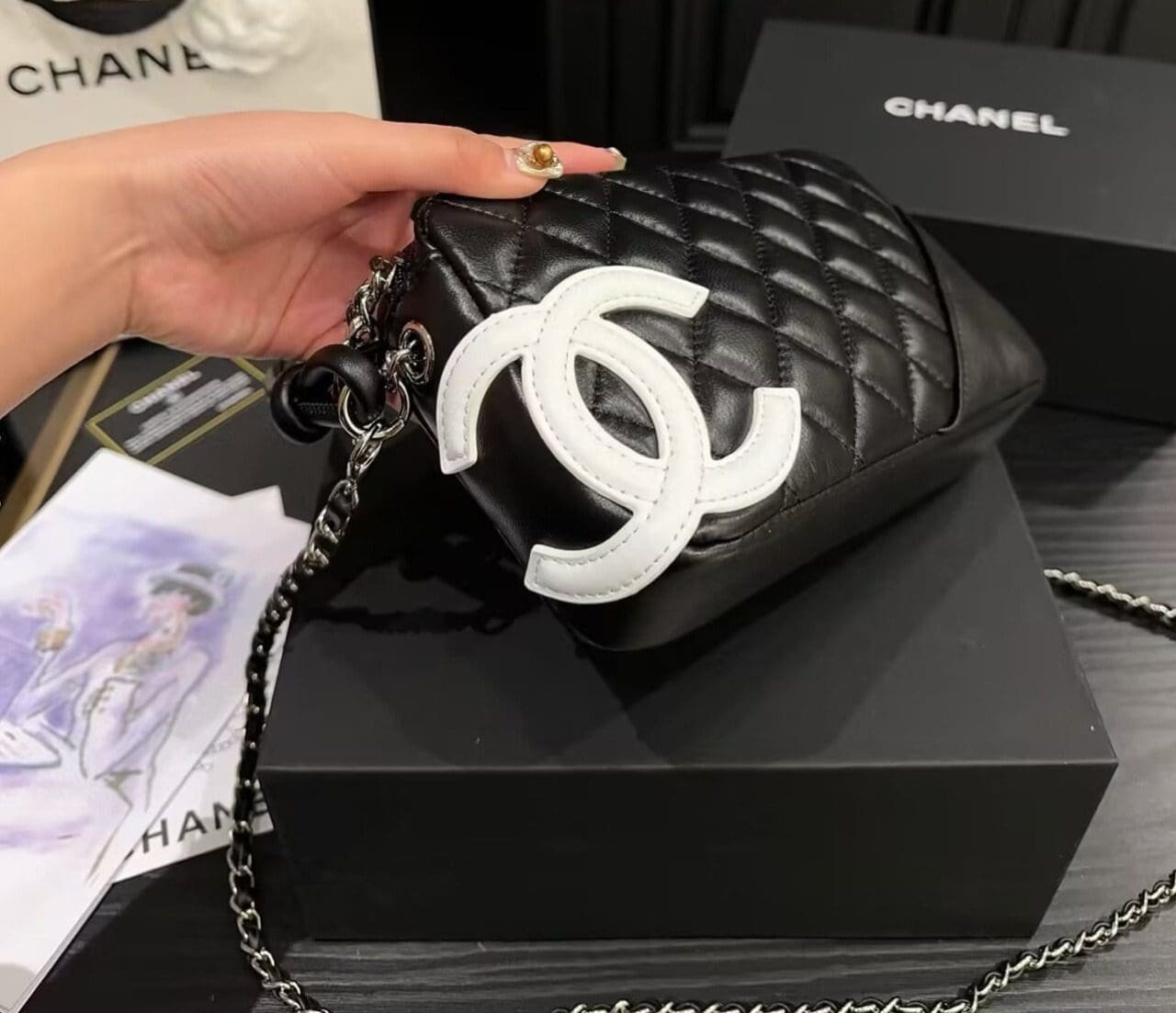 Chanel Cambon leather handbag
