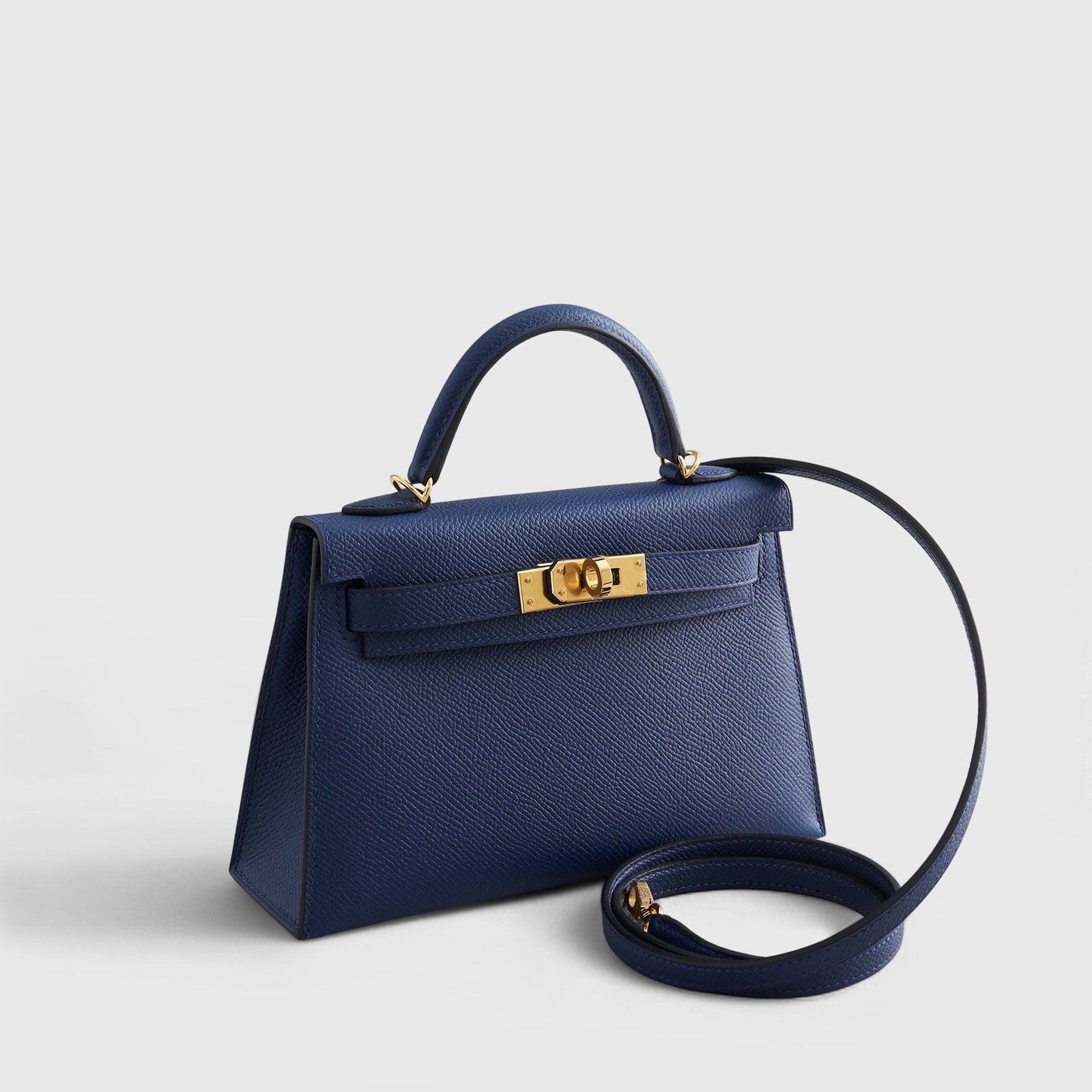 Hermès Kelly Mini Epsom Blue Navy Gold Hardware