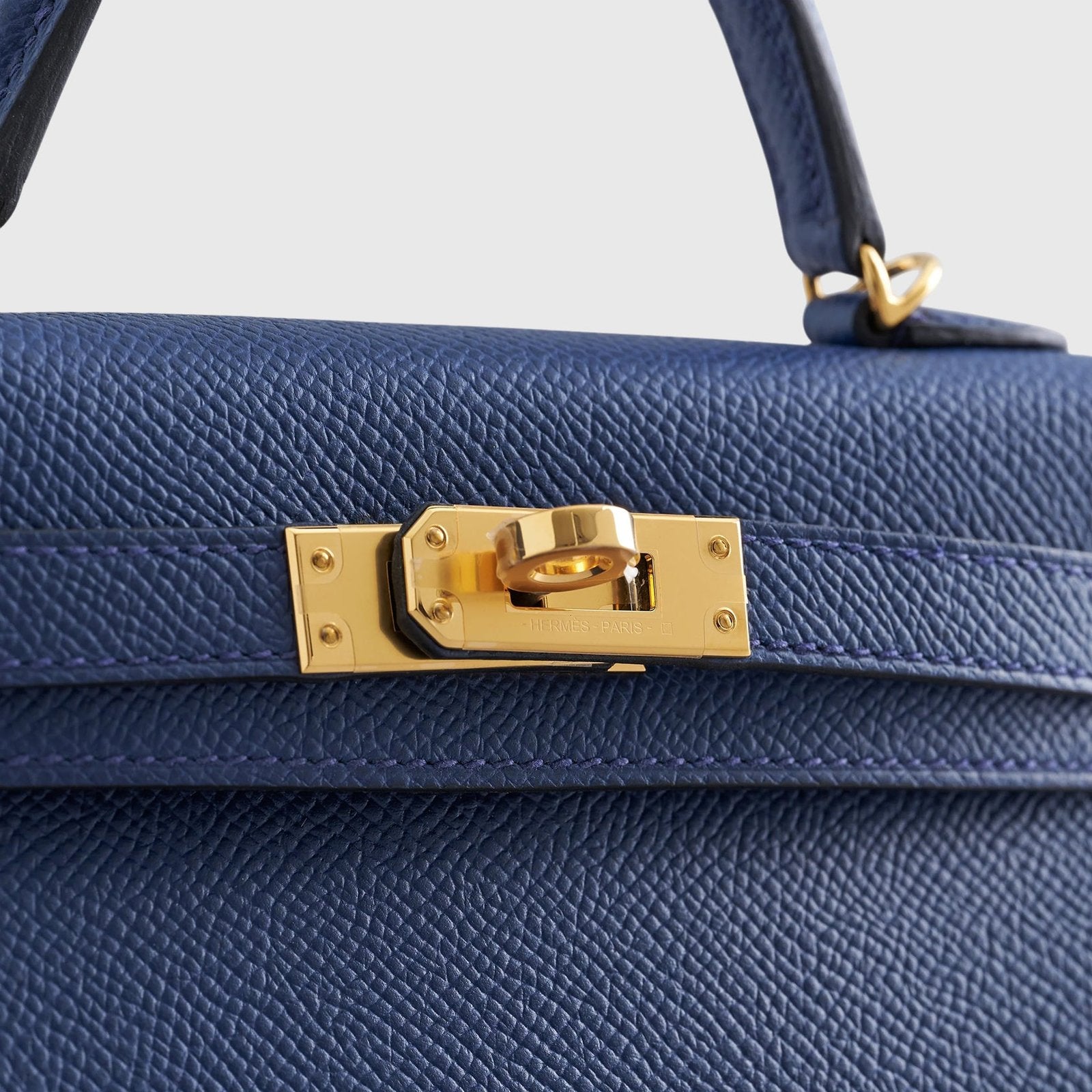 Hermès Kelly Mini Epsom Blue Navy Gold Hardware