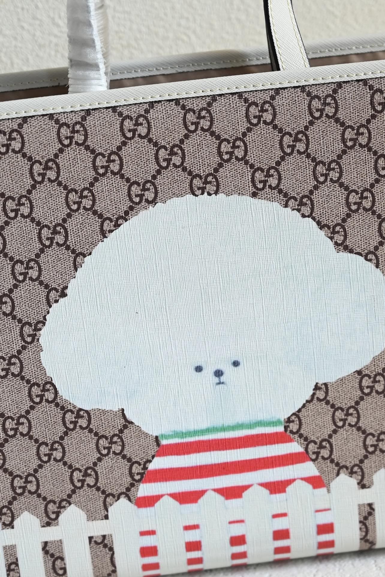 GUCCI CHILDREN’S DOG PRINT TOTE BAG