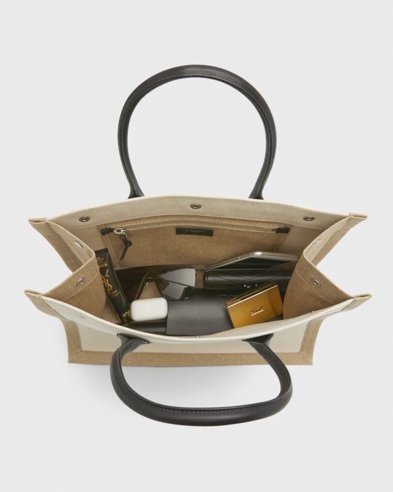 Saint Laurent Rive Gauche Small Tote in Canvas