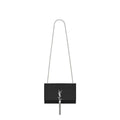 Saint Laurent Medium Kate Tassel Chain Bag In Black Leather