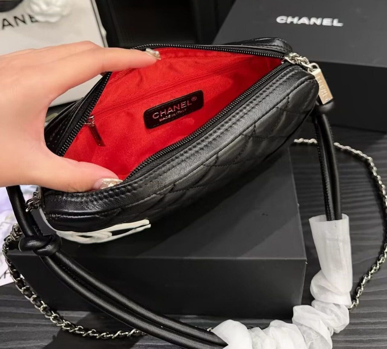 Chanel Cambon leather handbag
