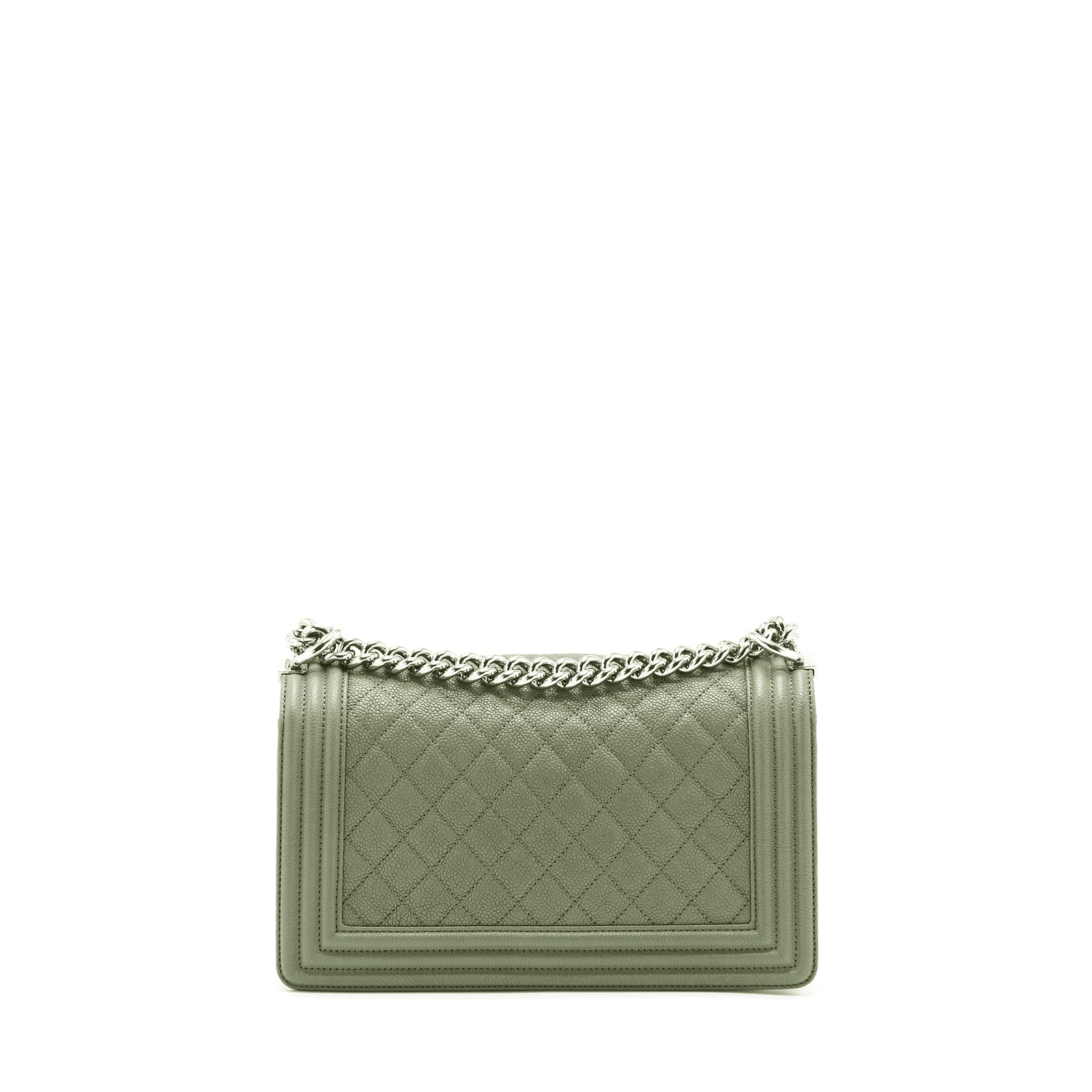 CHANEL MEDIUM BOY BAG CAVIAR LIGHT GREEN