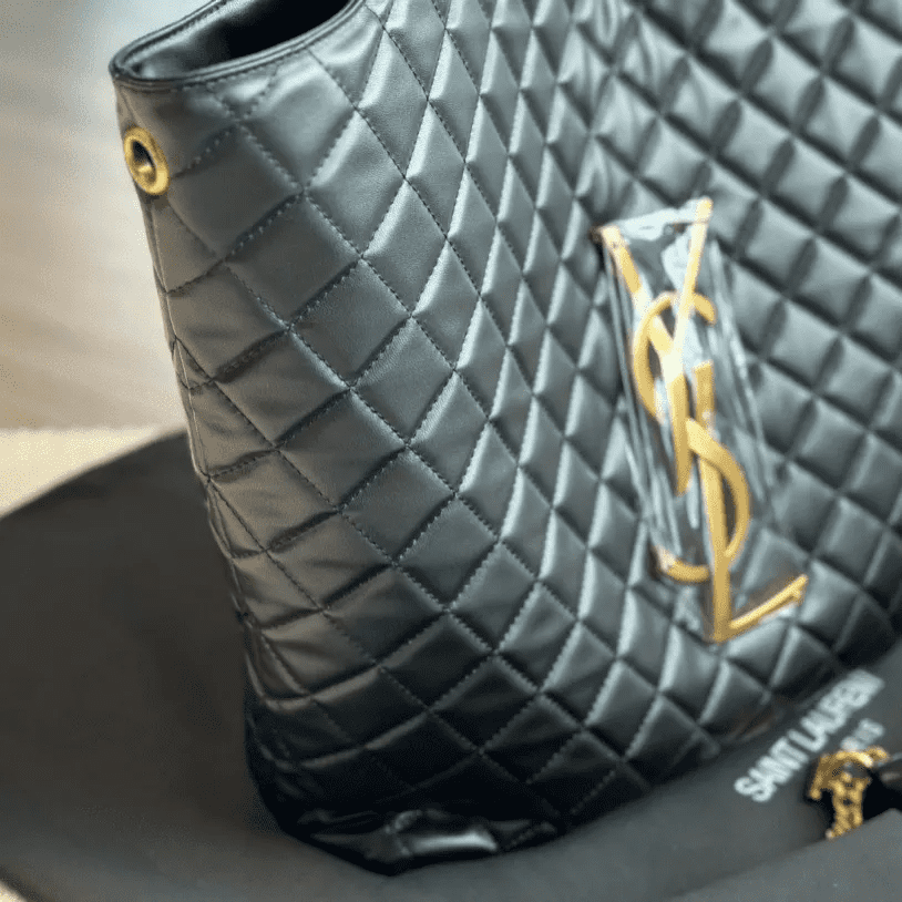 SAINT LAURENT ICARE MAXI SHOPPING BAG IN QUILTED LAMBSKIN
