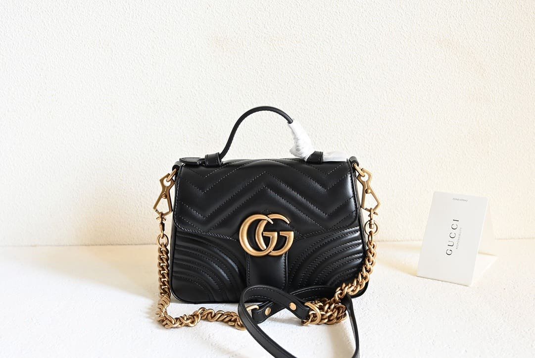 GUCCI MARMONT MINI TOP HANDLE BAG