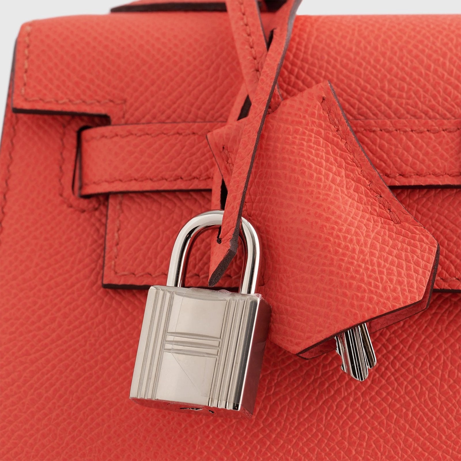 Hermès Kelly 25 Epsom Rose Texas Sellier Palladium Hardware