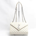 Saint Laurent Envelope Crossbody Eggshell White
