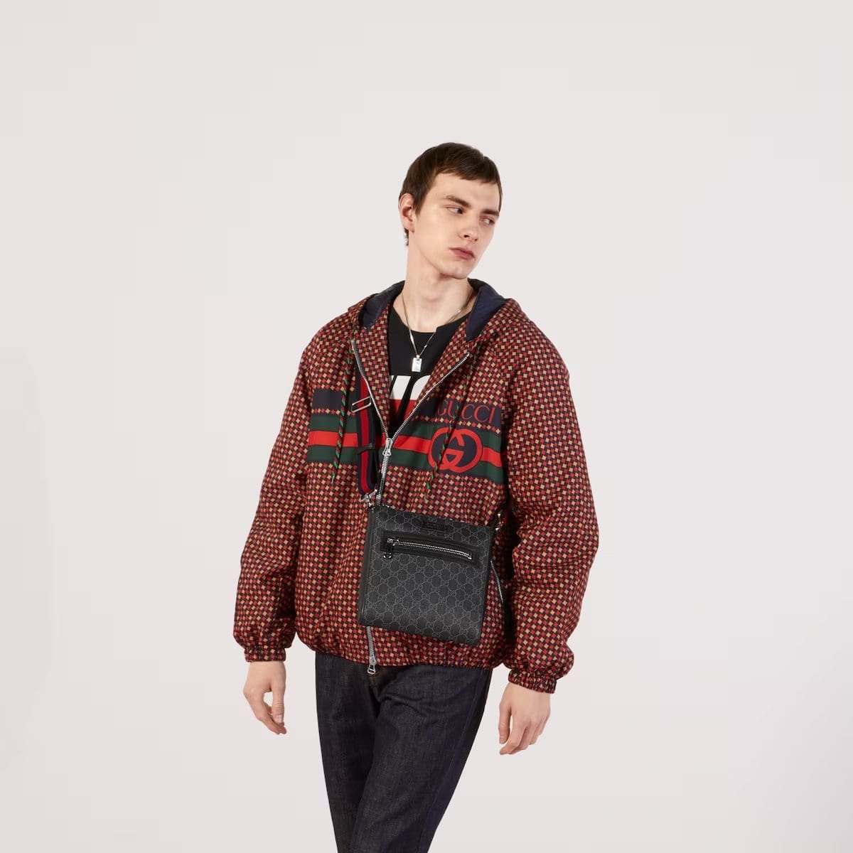 GUCCI BLACK SMALL MESSENGER BAG