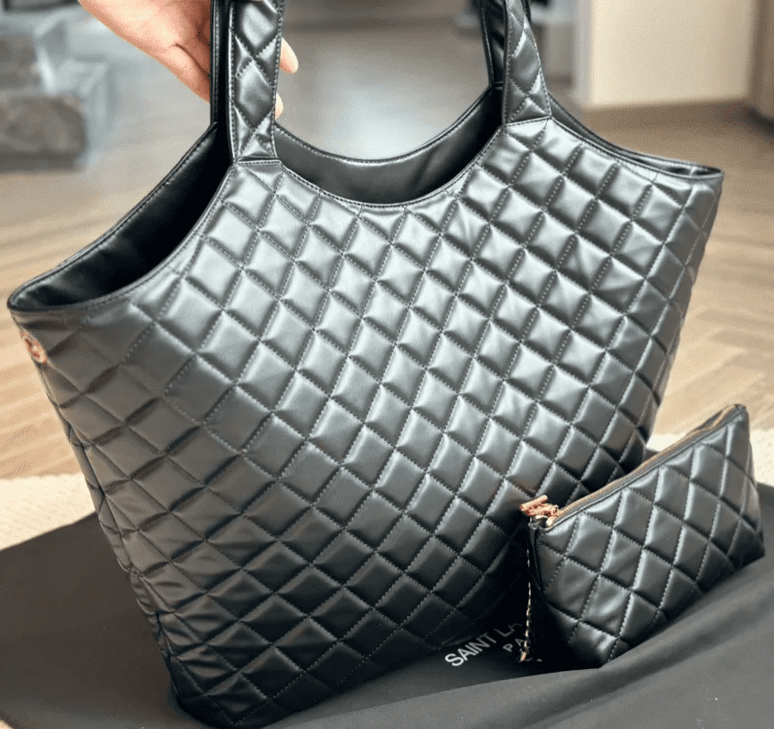 SAINT LAURENT ICARE MAXI SHOPPING BAG IN QUILTED LAMBSKIN