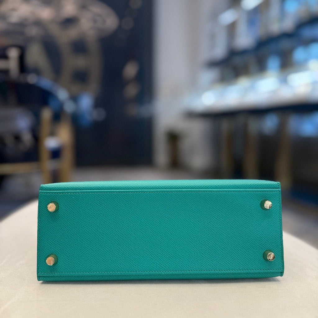 Hermes Vert Jade Kelly 25 Sellier Epsom Gold Hardware
