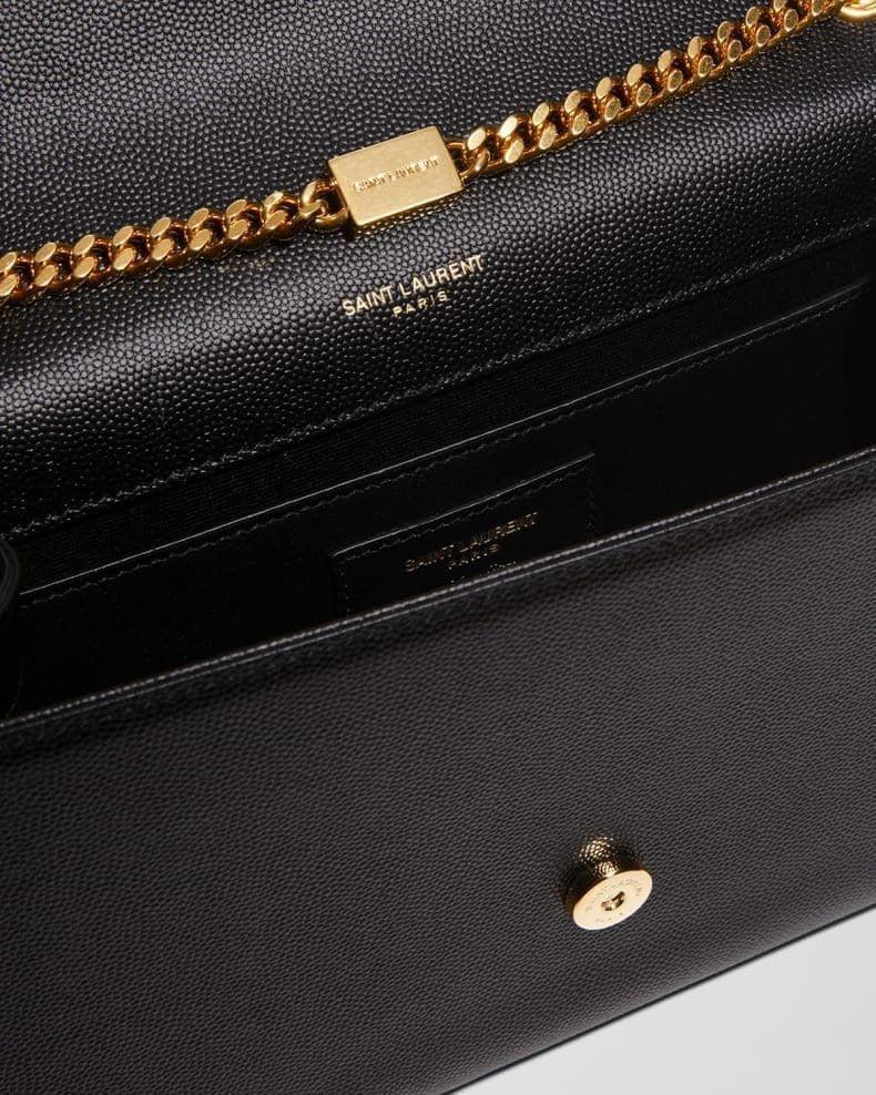 Saint Laurent Kate Medium YSL Crossbody Bag in Grained Leather