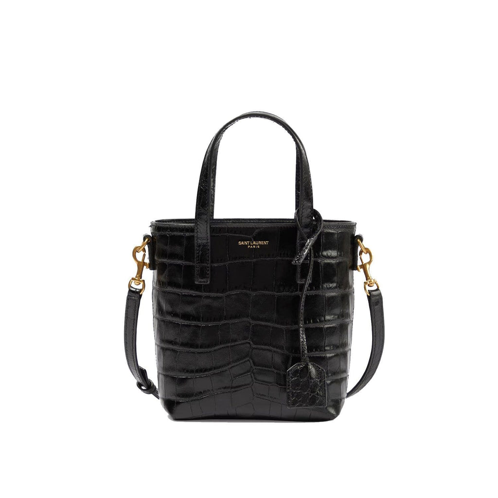 SAINT LAURENT Toy Shopping N/S leather tote bag