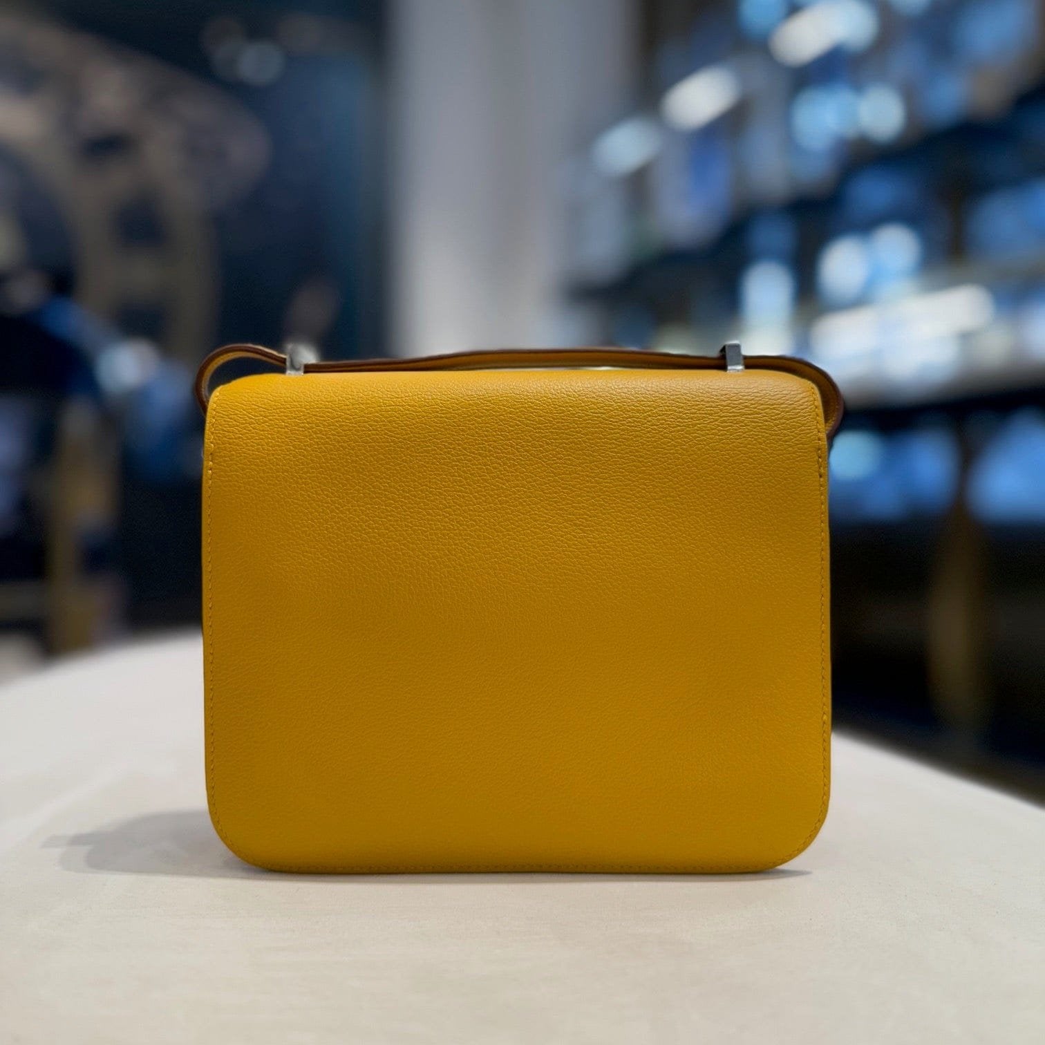 Hermès Jaune Amber and Rose Lipstick Constance 18 Verso Veau Evercolor Palladium Hardware