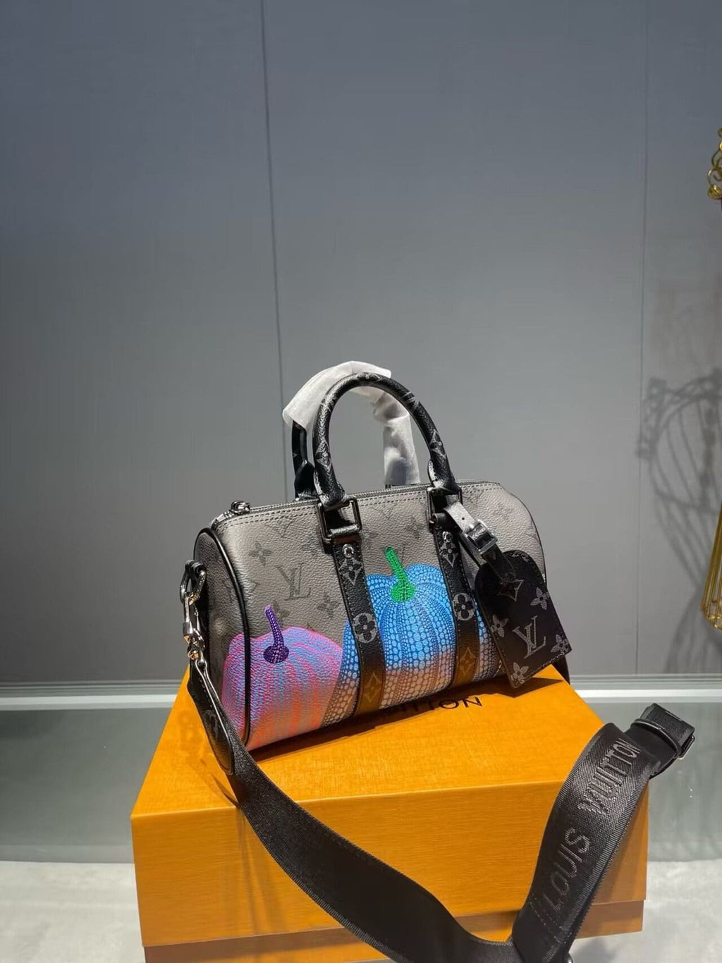 Louis Vuitton Kusama Reverse Monogram Eclipse Keepall 25