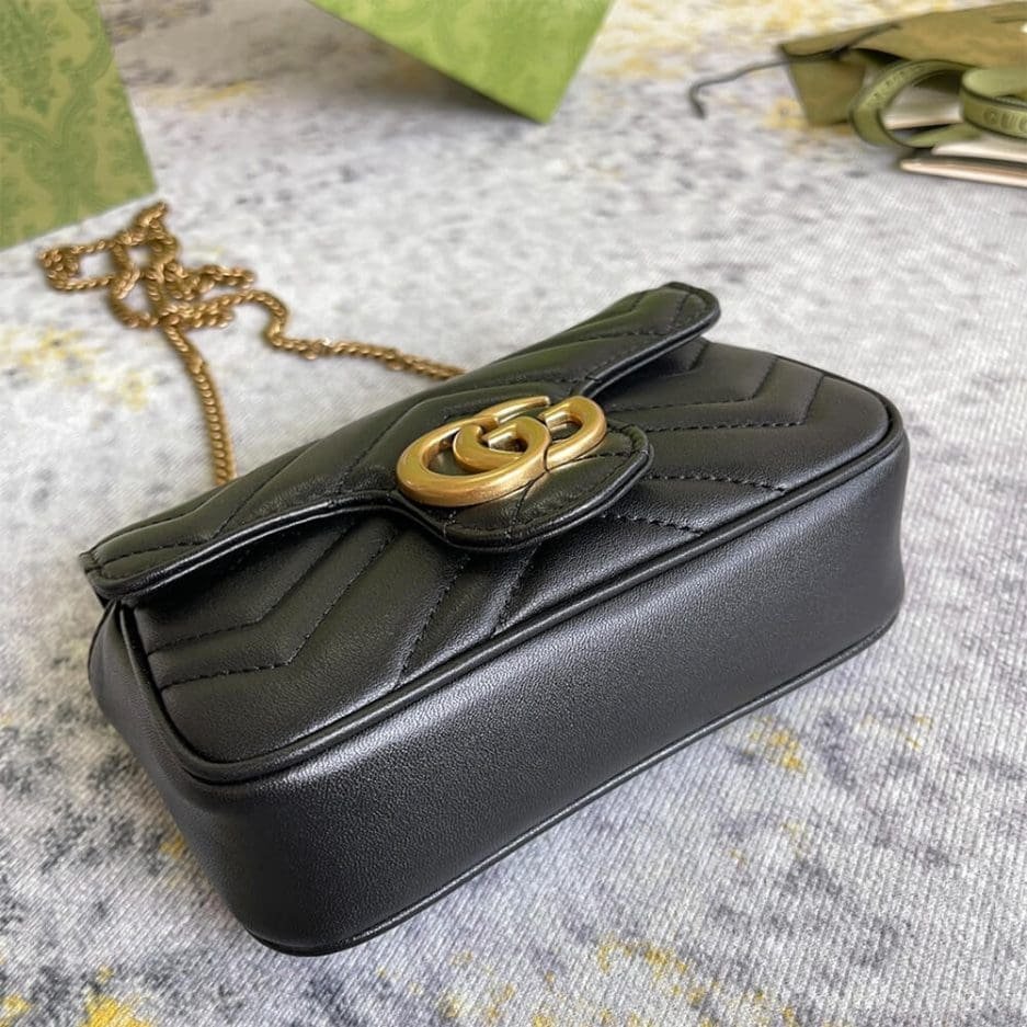 GUCCI Marmont matelasse leather super mini bag
