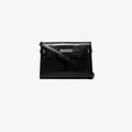 Saint Laurent Black Manhattan croc-effect shoulder bag