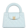 Chanel Small Kelly Shopper Light Blue Shiny Aged Calfskin Brushed Gold Hardware