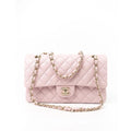 Chanel Medium Classic Double Flap Light Pink Caviar Light Gold Hardware