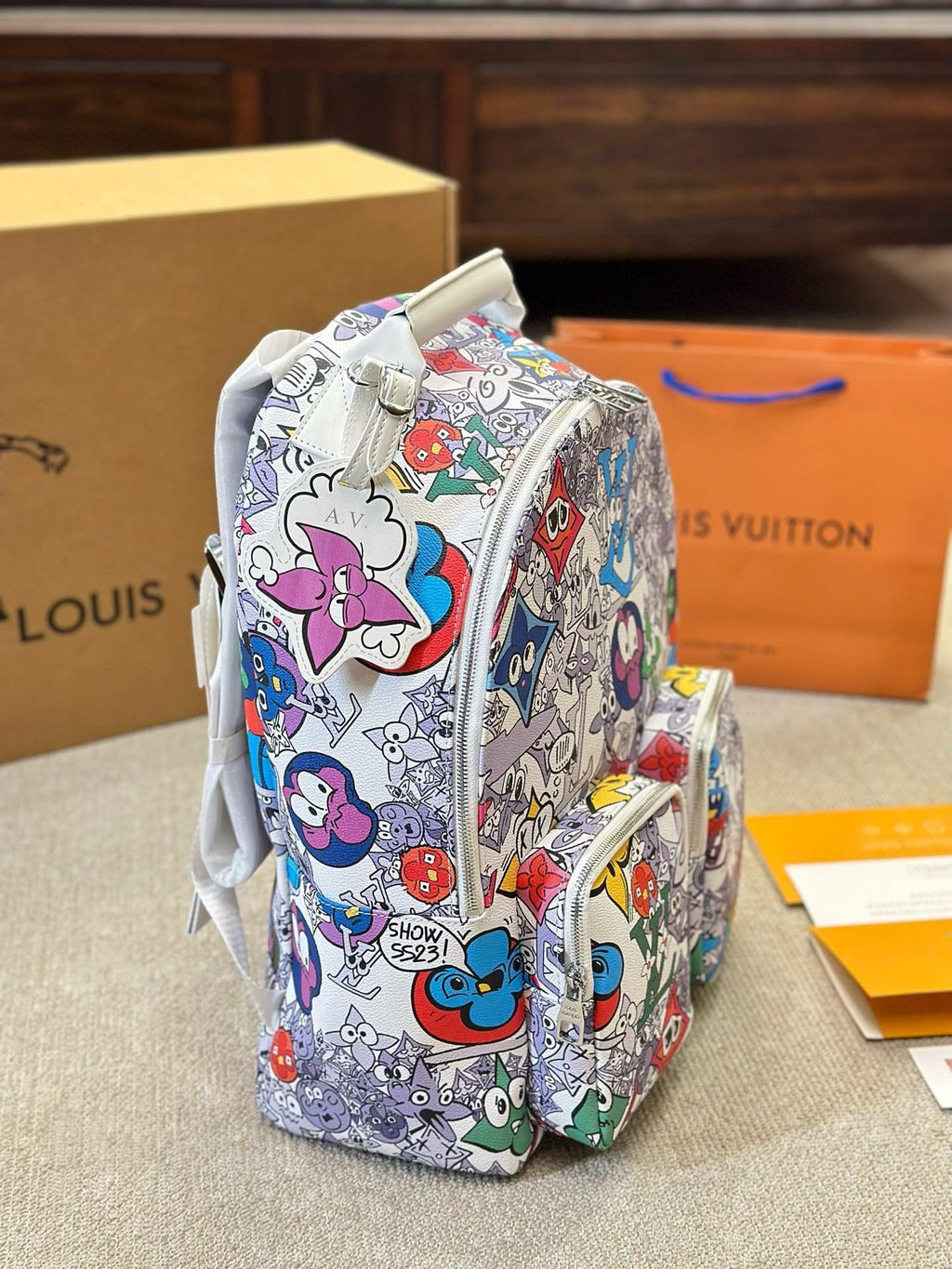 Louis Vuitton Multipocket Backpack Limited Edition Monogram Comics Canvas
